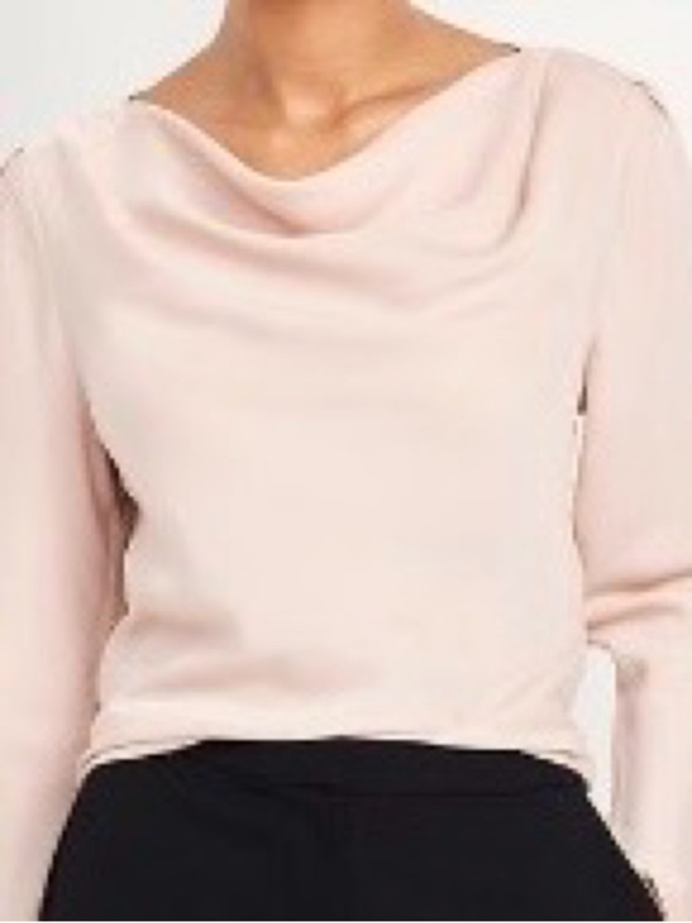 Old Navy Blush Cowl Neck Long Sleeve Blouse